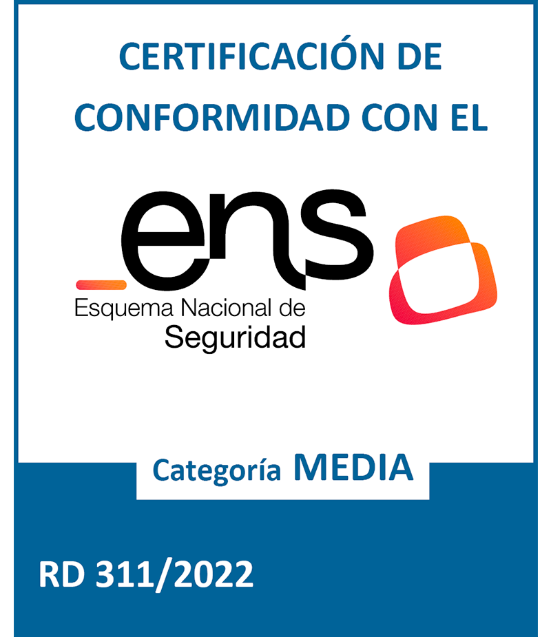Certificação de Conformidade com o Regime Nacional Segurança | ENS - Categoria Media